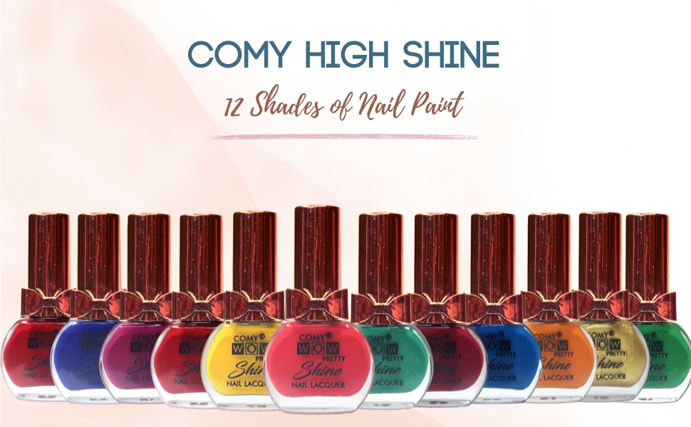 Nail polish paint set box combo glossy long lasting high shine 12 lacquer nail art chip resistant
