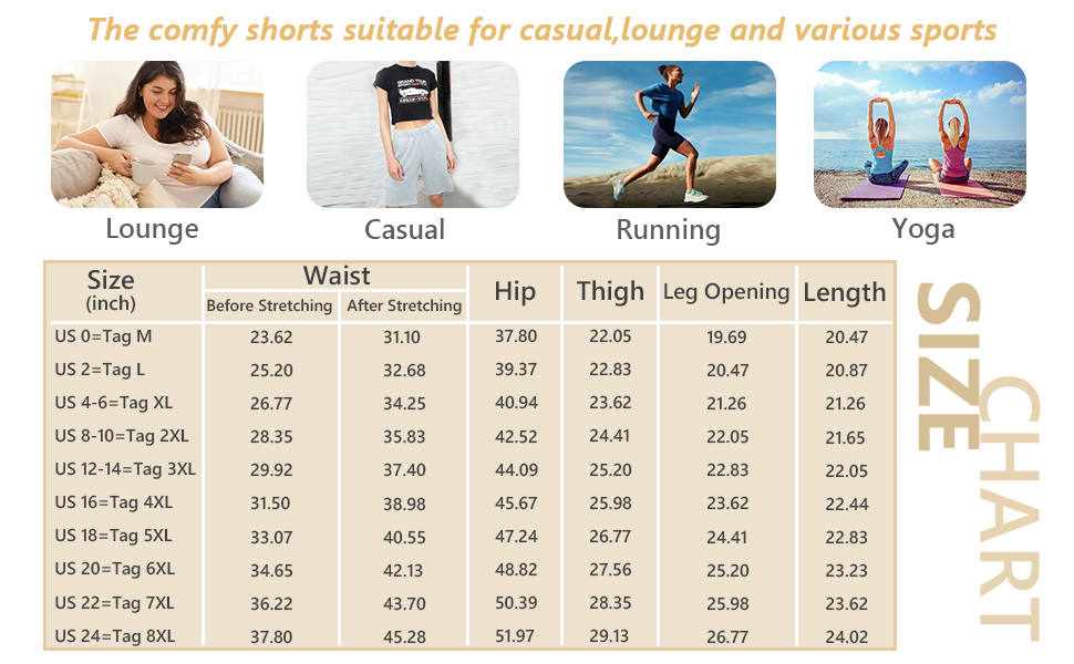 Womens Bermuda Shorts Summer Shorts for Women Drawstring Long Shorts Cotton Athletic Shorts