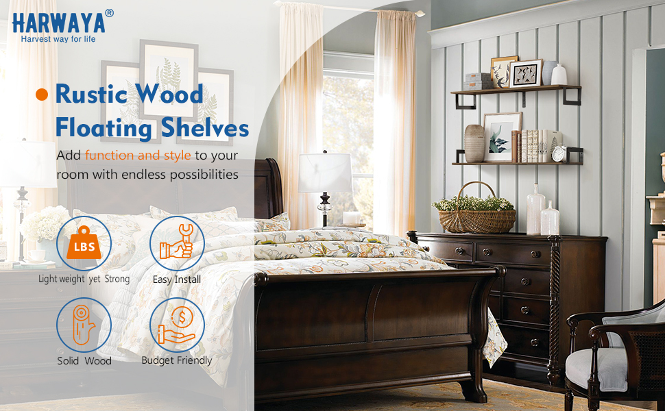 Rustic Floating Shelves 36 Inch