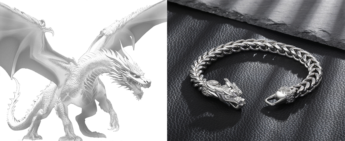 silver dragon bracelet