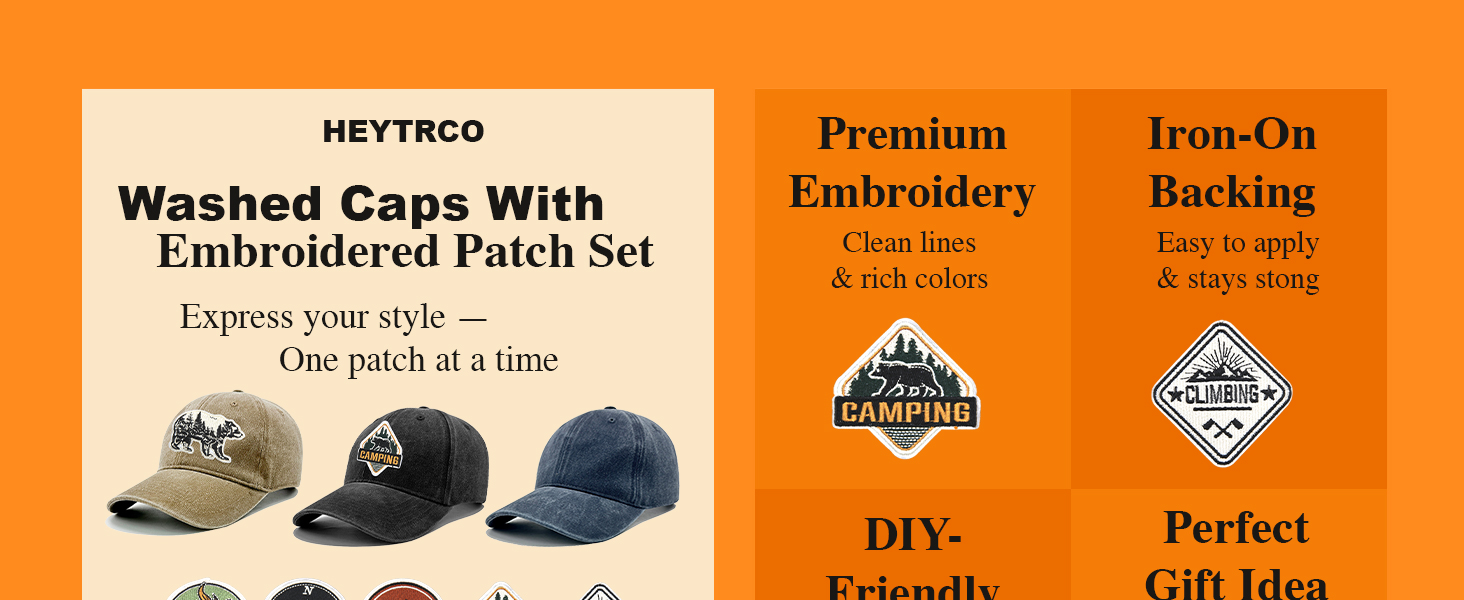 topsale-Heytrco Premium Iron On Embroidery Patches