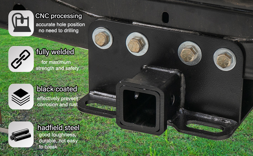 for Ford Bronco Rear Receiver Hitch, Trailer Tow Hitch, 2" Towing Hitch Receiver, Fit for Ford