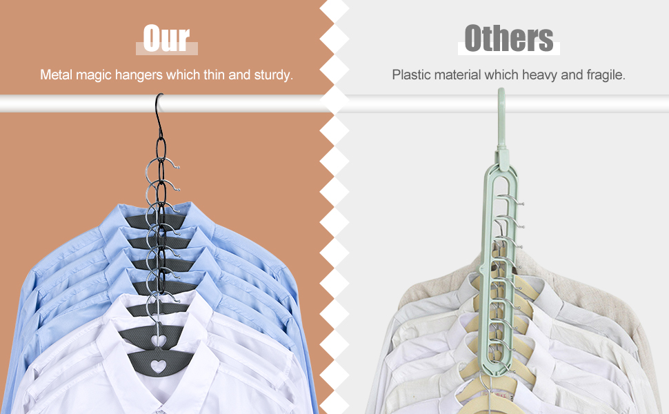 DTICON Hangers Space Saving, Metal Chain Clothes Hanger