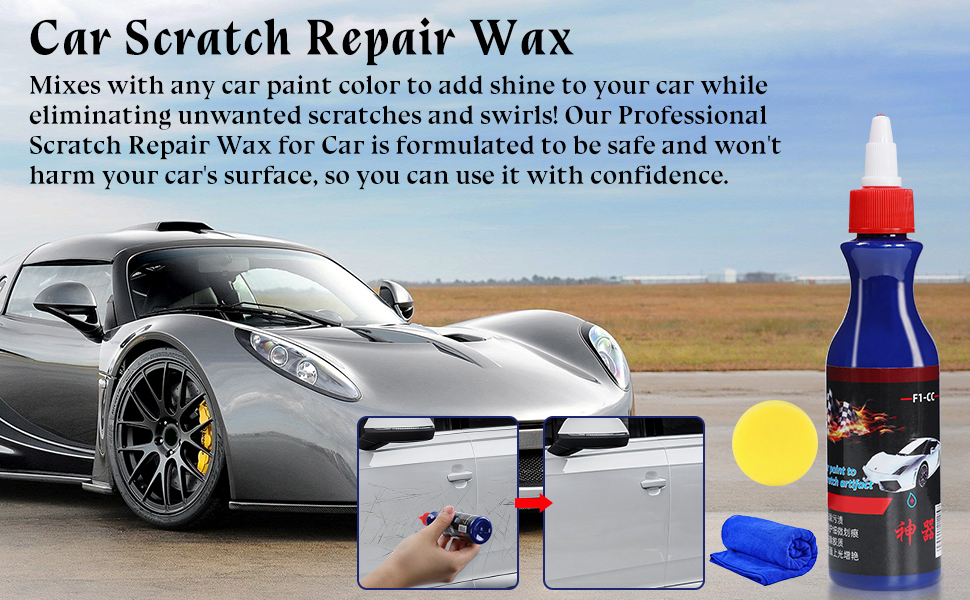 2Pcs Scratch Repair Wax for Car, Deep Scratch Repair Kit
