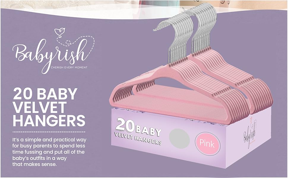 Babyrish Baby Hangers for Closet Cute Yet Sturdy Baby Clothes Hangers for Newborns