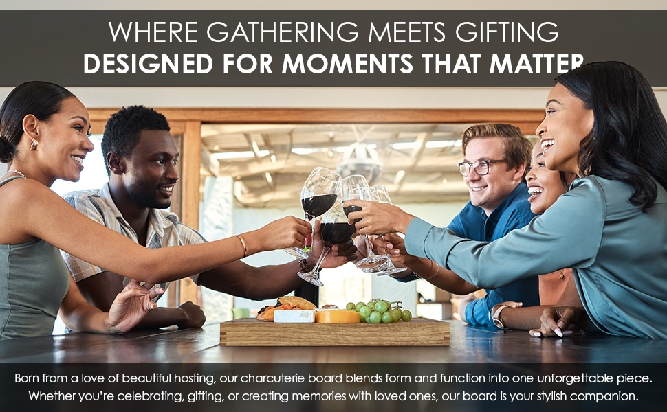 Rustic Craze Acacia Wood Cutting Boards for Kitchen - Extra Large Wooden Cutting Board w/ Mini Chalk