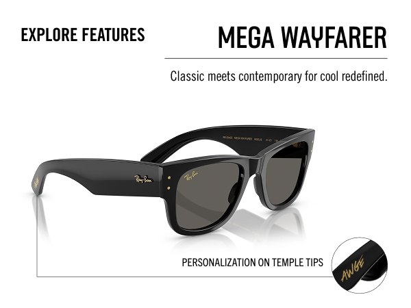 新品未使用　RayBan × A$AP Rocky 限定コラボ　RB0316S Ray-Ban Men's RB0316S Mega Clubmaster A$AP ROCKY Blacked Out