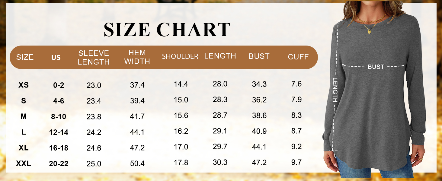 Tunic Tops to Wear With Leggings Long Sleeve Shirts for Women