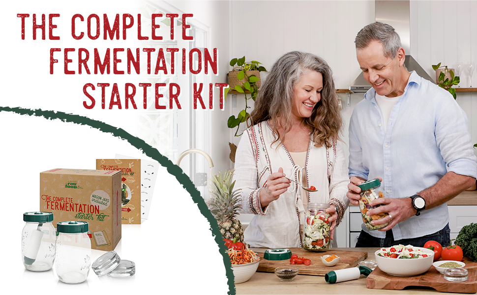 fermentation, kit, fermenting, pickling, supplies, kimchi, airlock lids, glass weights, lids