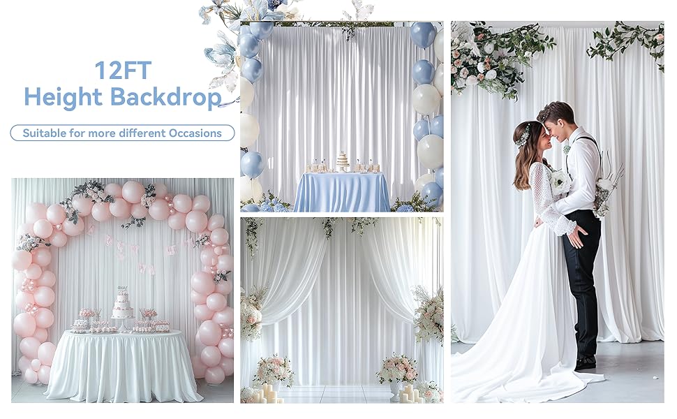 white backdrop curtain