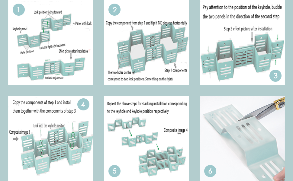 2 Pack (24 PCS) Separator Adjustable Drawer
