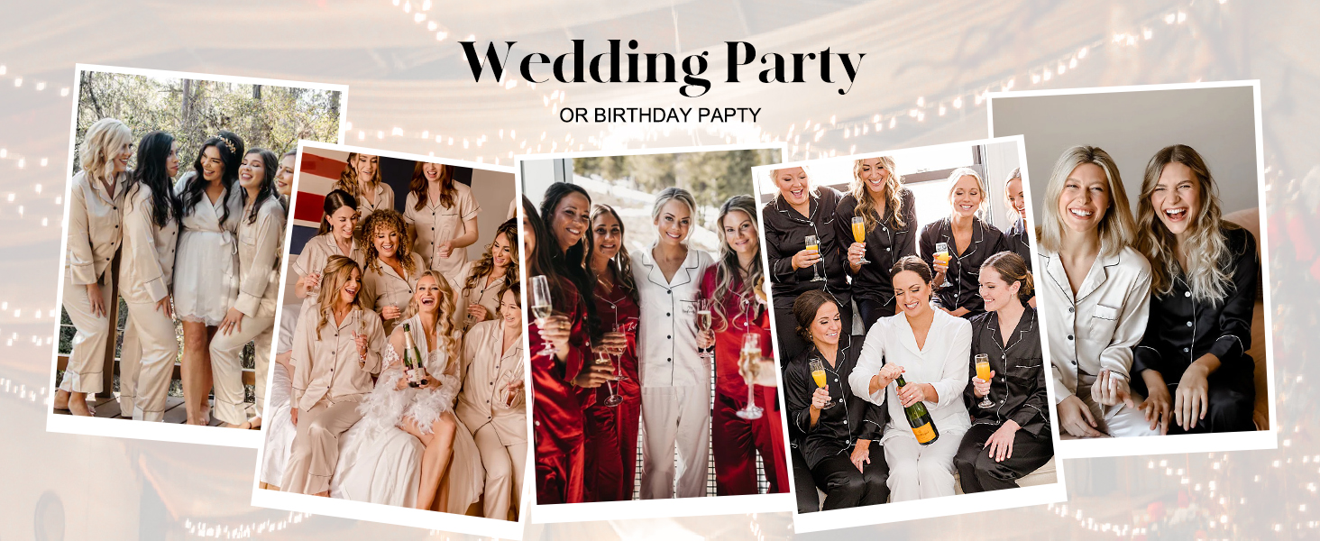 women silky satin pajama set