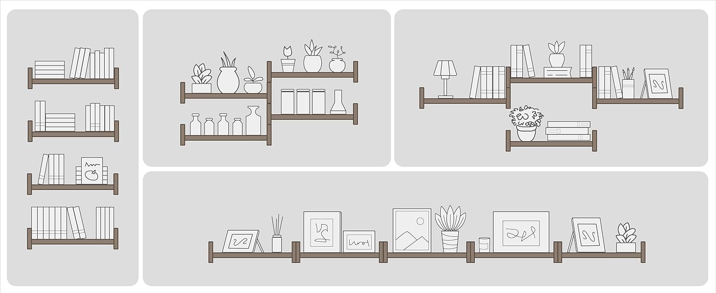 floating shelves for wall
