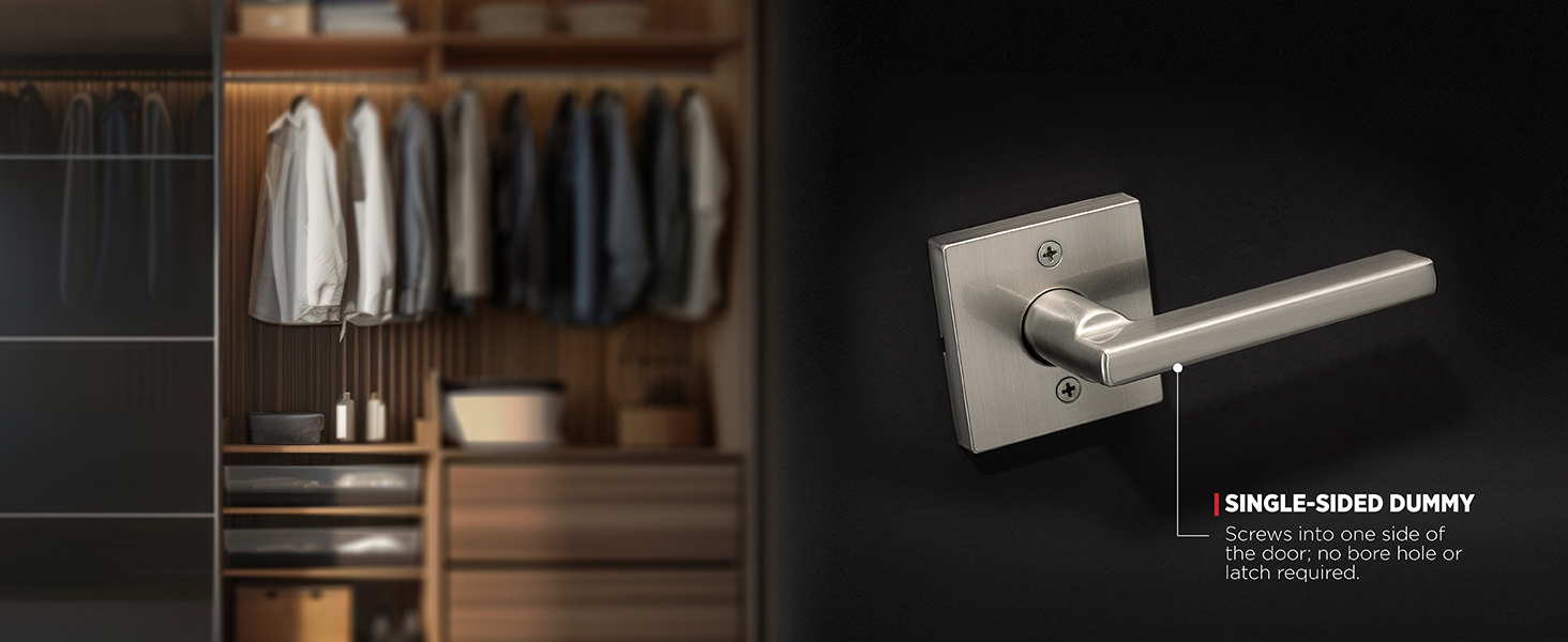 keyed entry door knob door lock lever kwikset mechanical smart key passage privacy dummy