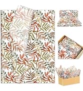 FYSUIMU 100 Sheets Fall Tissue Papers Vintage Leaves Wrapping Paper Decorative DIY Craft Paper fo...
