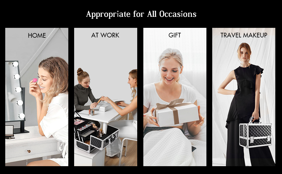 makeup box with mirror