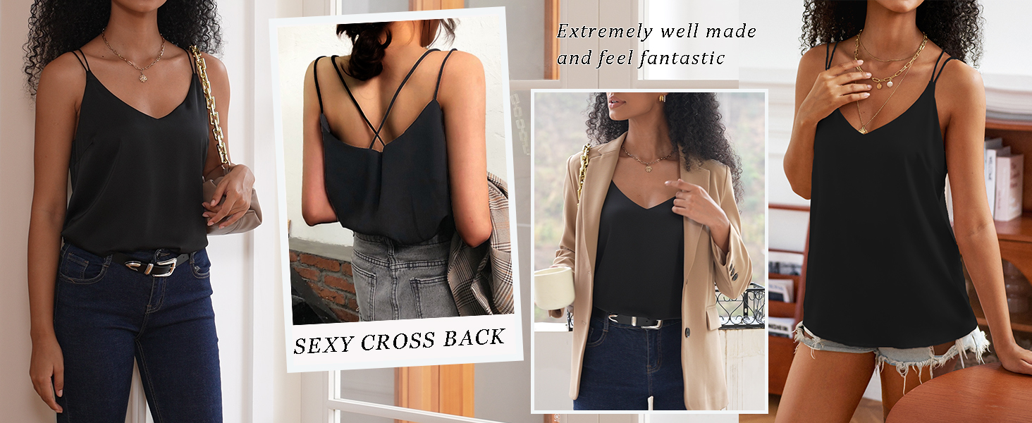 silk tank tops for women