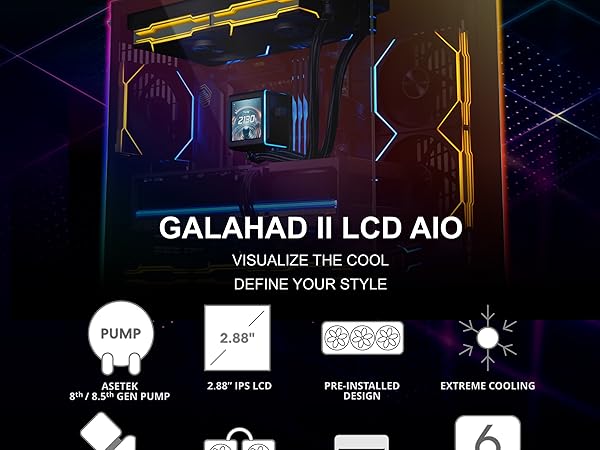 Amazon.com: Lian-Li Galahad II LCD CPU Liquid Cooler - Black