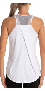 Aeuui Workout Tops for Women Mesh Racerback Tank Yoga Shirts Gym Clothes