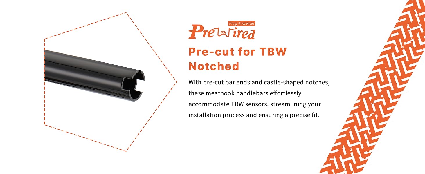 Prewired 12" Street Glide Handlebars 1.25" Fat Ape Hangers