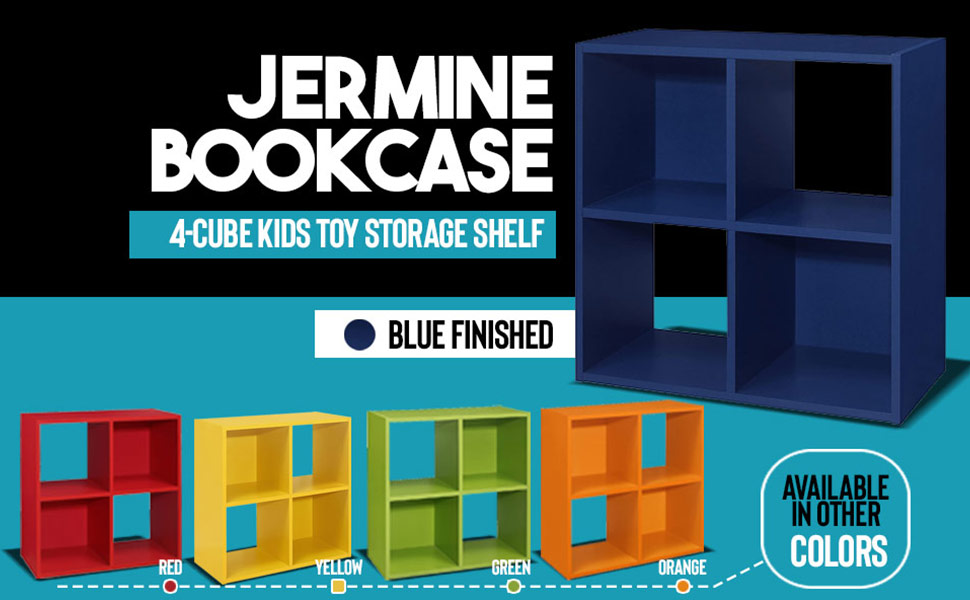 Kings Brand Furniture 4Cube Children's Bookcase, Kids