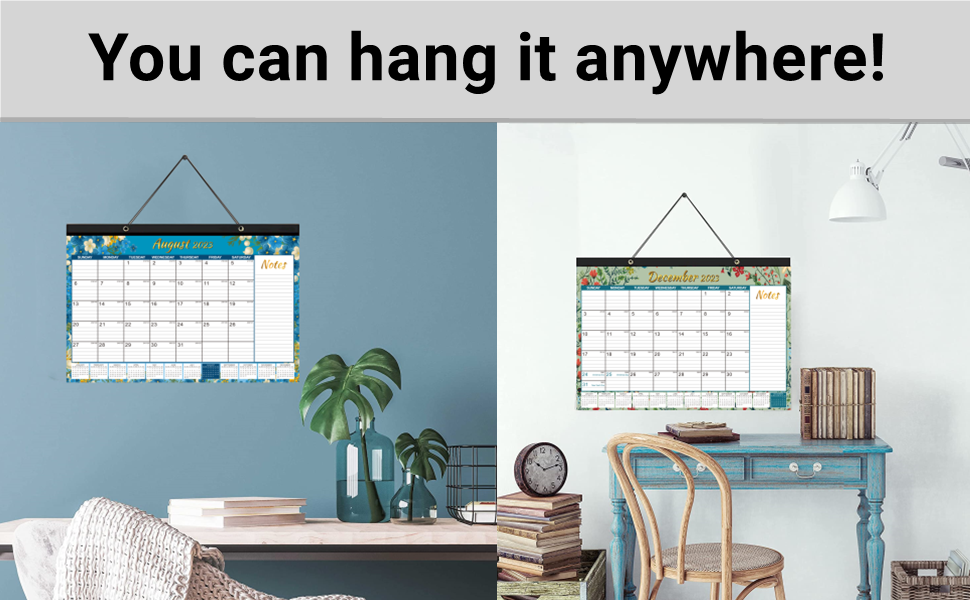 Desk Calendar 20232024, Large Desk/Wall Calendar, 17" x