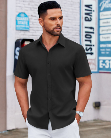 untucked shirts for men short sleeve