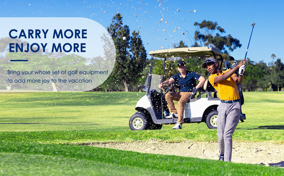 LUSEHIEON Lockable Golf Travel Bags for Airlines with