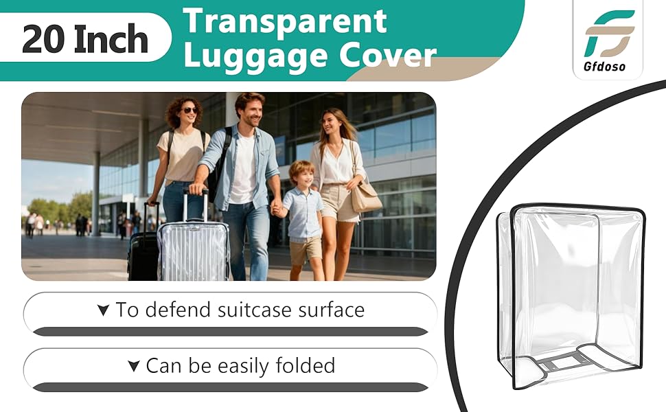 20 inch transparent luggage cover 1