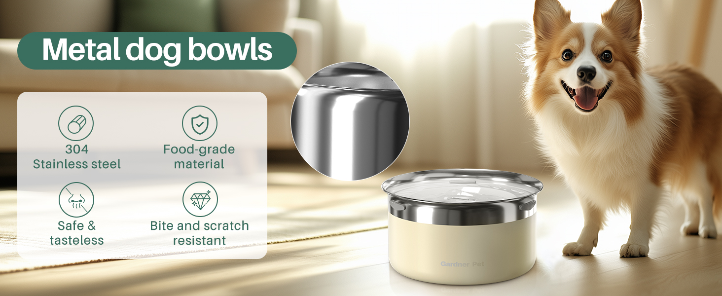 Gardner Pet Dog Bowls 1 Gallon (3.85L) Stainless Steel No