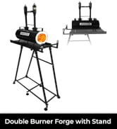 Simond Store - 2 Burner Propane Forge with Forge Stand 24" X 12" Heavy-Duty Blacksmith Forge, for...
