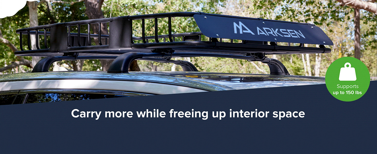 ARKSEN 43 x 39 Inch Universal 150LB Heavy Duty Roof Rack