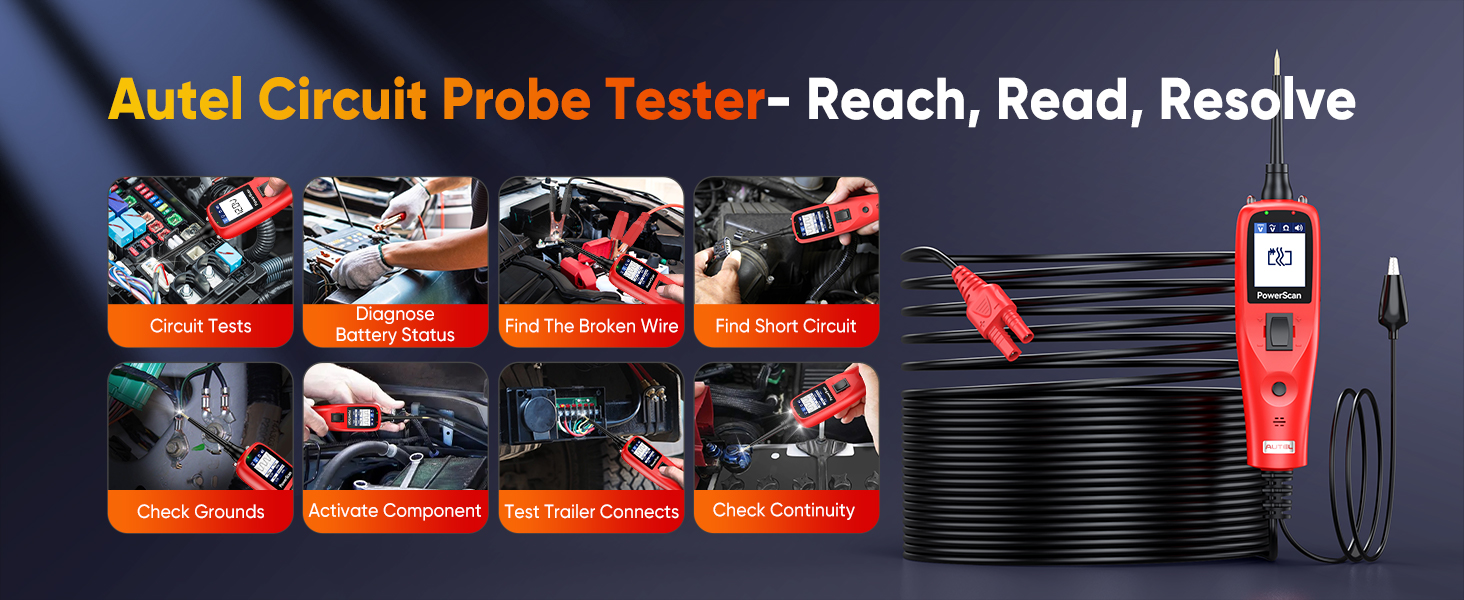 Autel PS100 automotive power probe-A+2