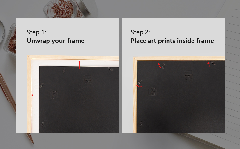 A2 Poster Frame,16.5x23.4in (42x59.4cm) Natural Wood Picture Frames