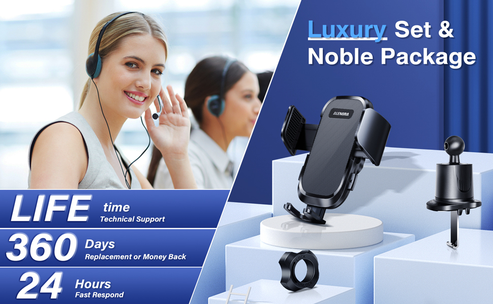 ALENORA Cell Phone Holder Car【Upgraded Hook】 Phone Mount