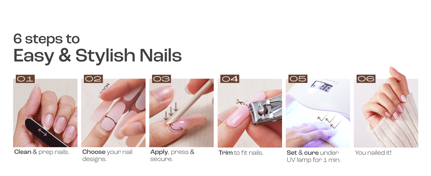 stick on nails nail wraps nail art kit semi cured gel nail strips nail strips fall nail stickers