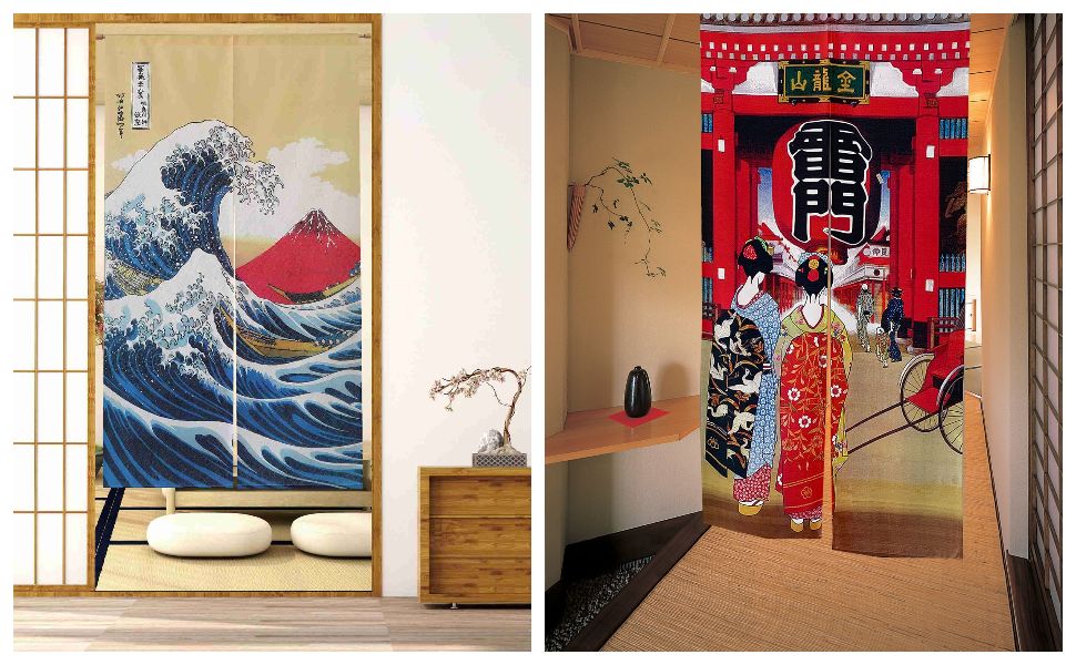 Vtrbwze Noren Japanese Doorway Curtain Tapestry Decorations