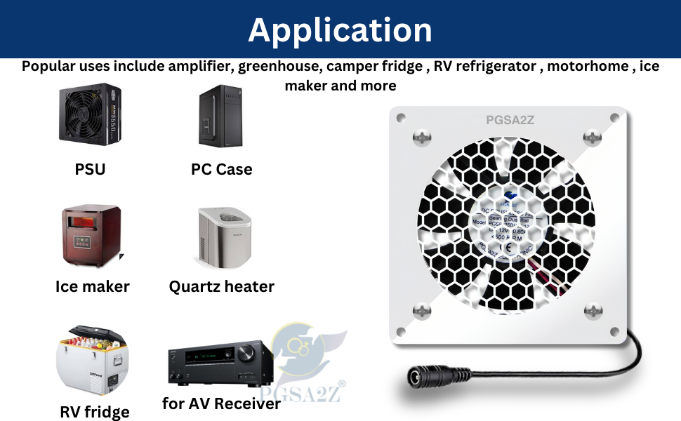 80mm AC Plug Fan, Adjustable Speed Controller, 