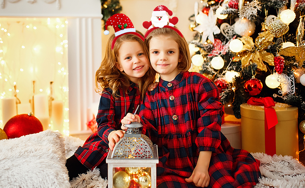 6 Pcs Christmas Headbands for Women, Holiday Headbands