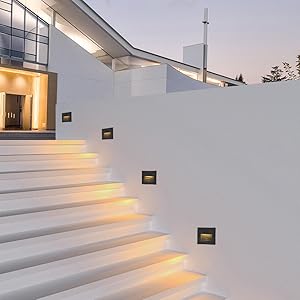 Arotelicht 8er Set 3W LED Treppenleuchte Quadratische Treppenlicht