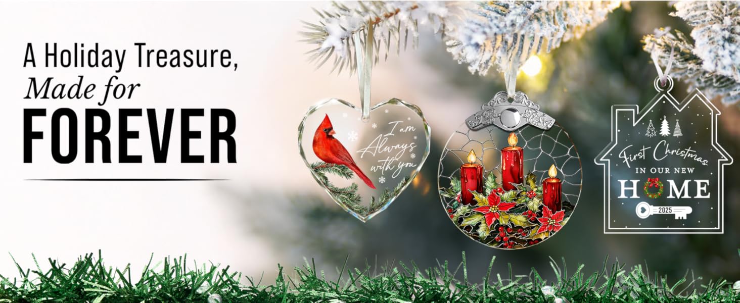 Christmas Candle Suncatcher Stained Glass Window Hanging, Festive Holiday