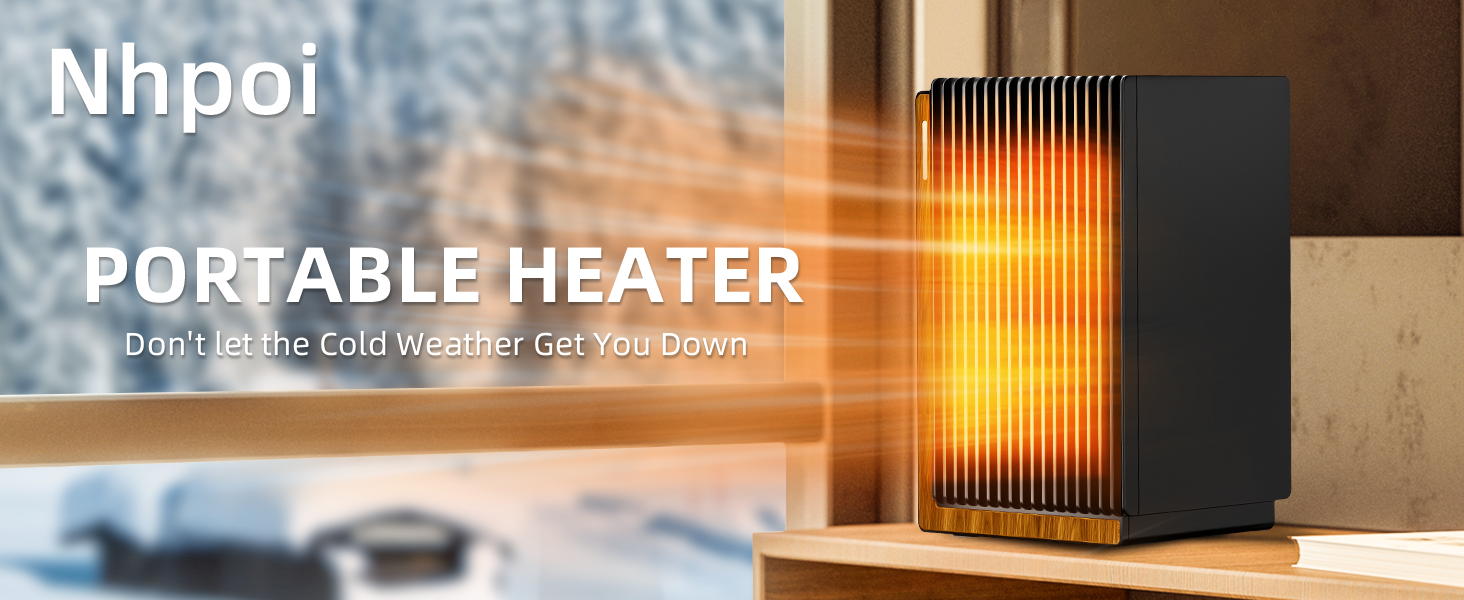 Space Heater, Portable Electric Heater, 1200w PTC Ceramic