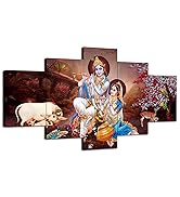 Lord Krishna Wall Art Radha Krishna Hinduism Wall Decor Picture Canvas Print Krishna Radha Painti...