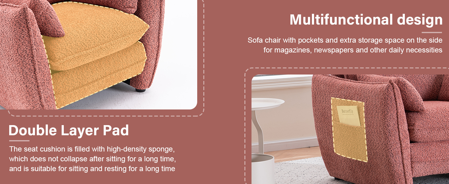 pink armchair