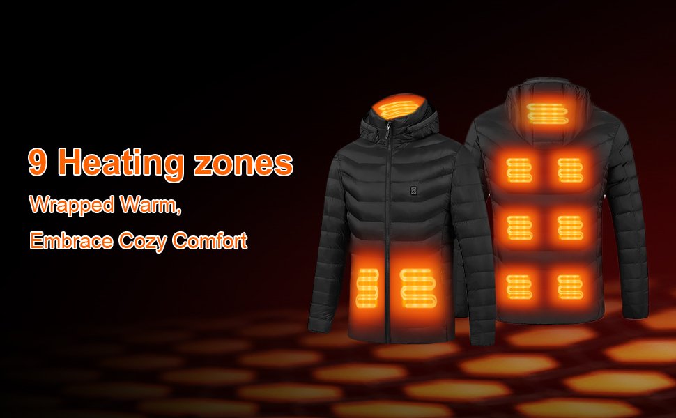 9 Heating zones Wrapped Warm,Embrace Cozy Comfort