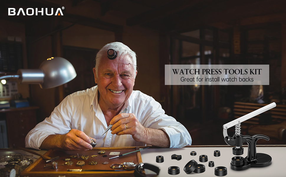 BAOHUA 17Piece Watch Battery Replacement Tool Kit with