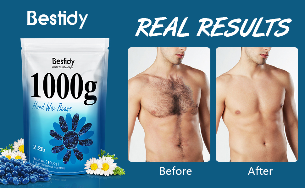 Bestidy Hard Wax Beads for Hair Removal 1000g Waxing Beans for All