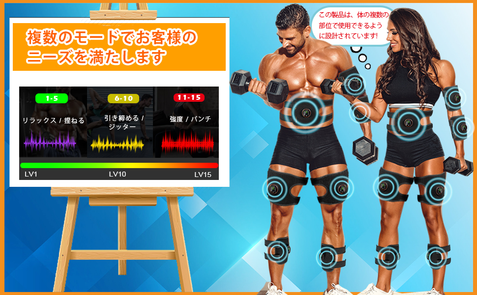 Amazon.co.jp: EMS腹筋ベルト フィットレスベルト2個セット 両腕