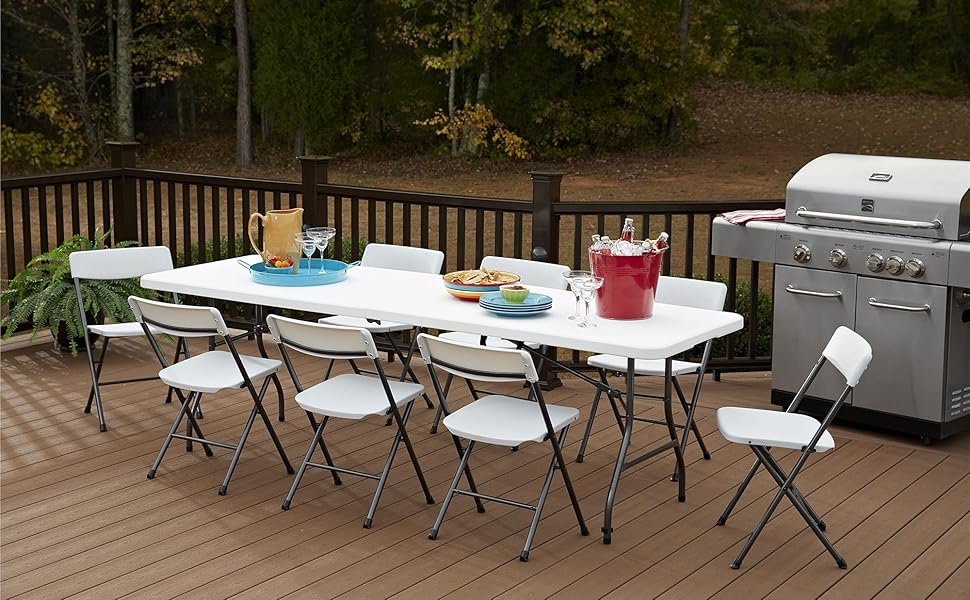 Cosco 8 Foot Folding Table White