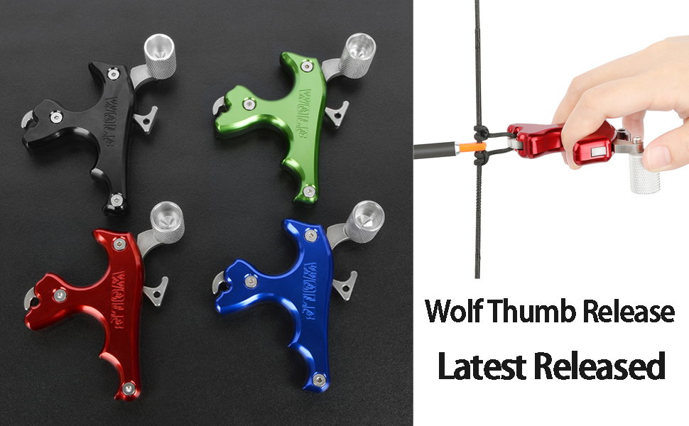 ZSHJGJR Archery Bow Release Aids 3 Fingers Compound Bow Thumb Release Trigger
